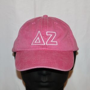 Adams Pink Adjustable Delta Zeta Embroidered Cap. NWT.